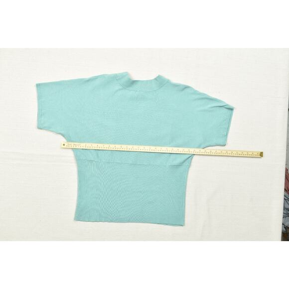 Lane Bryant Women's Plus Size 18/20 Aqua Blue Ribbed V-Neck Sweater Top - Picture 4 of 8